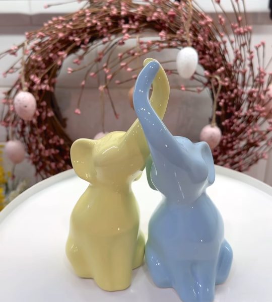 Декоративні порцелянові слоники пара сувенір Ukraine