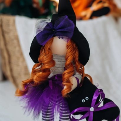 Велика авторська інтер'єрна лялька оберіг відьма halloween