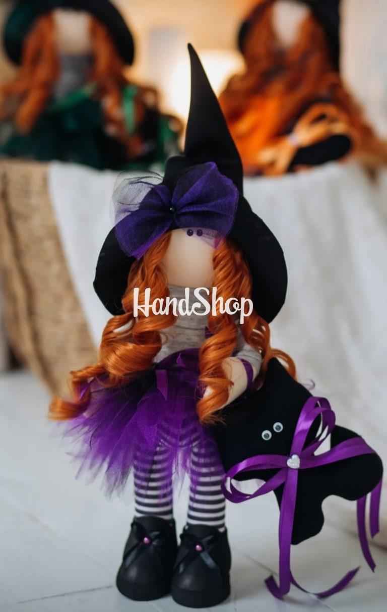 Авторская интерьерная кукла кукла оберег ведьма halloween — фото 1