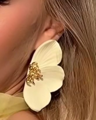 Стильні великі сережки квітка половинки глина (на вибір!)