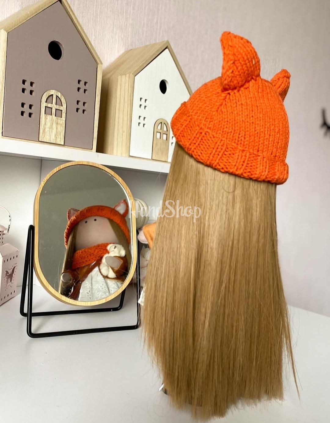 Ігрова лялька текстильна сувенірна в шапочці лисичка Ігрова лялька текстильна сувенірна в шапочці лисичка