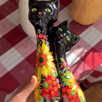 Пара котики петриківський розпис кераміка (на вибір!)