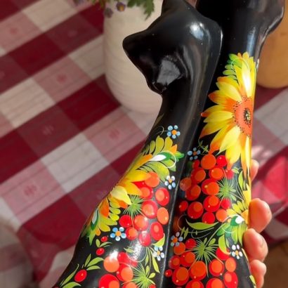 Пара котики петриківський розпис кераміка (на вибір!)