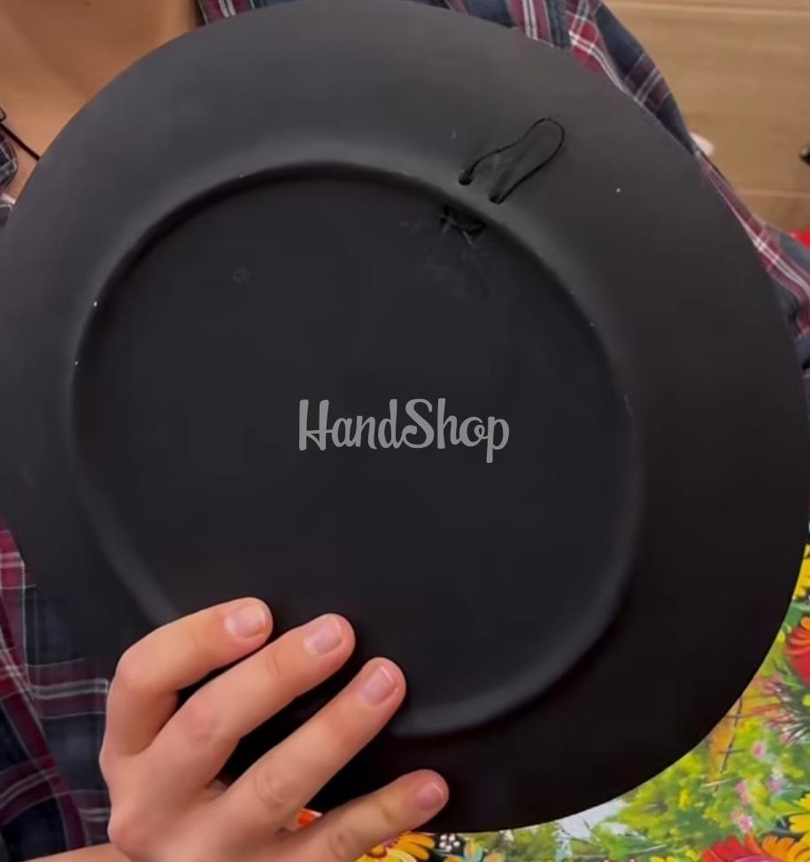 Керамічна тарілка панно петриківський розпис пташки Керамічна тарілка панно петриківський розпис пташки