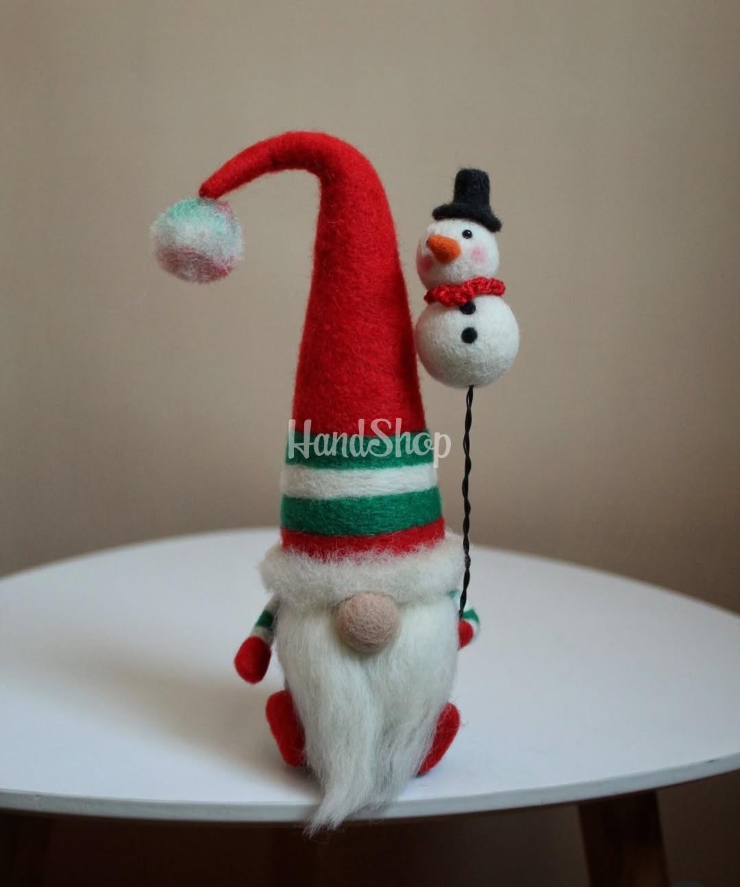 Сувенірний валяний гном новорічний різдвяний 2026 (на вибір!) Сувенірний валяний гном новорічний різдвяний 2026 (на вибір!)