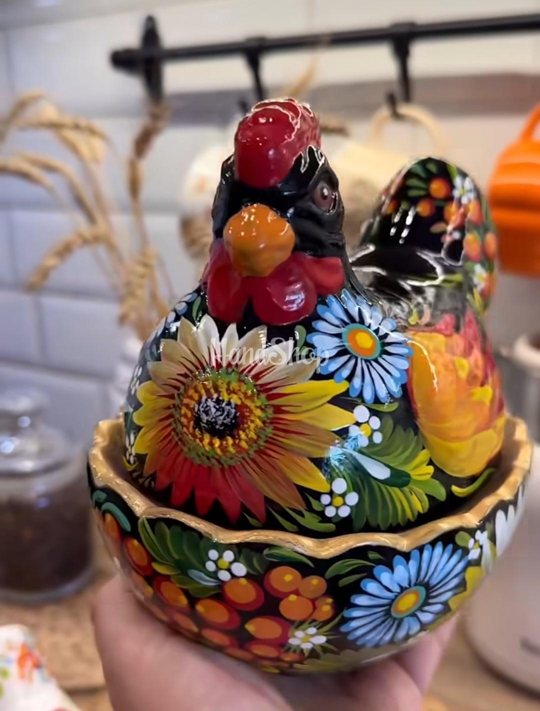 Сувенірна пара курочки петриківський розпис кераміка 2 шт Сувенірна пара курочки петриківський розпис кераміка 2 шт