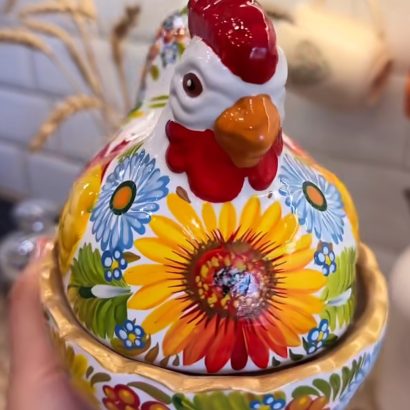 Сувенірна пара курочки петриківський розпис кераміка 2 шт