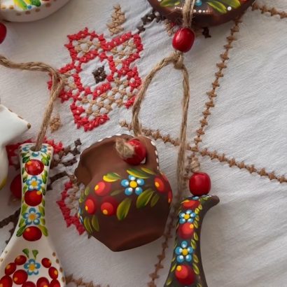 Керамічна підвіска підкова з петриківським розписом (на вибір!)