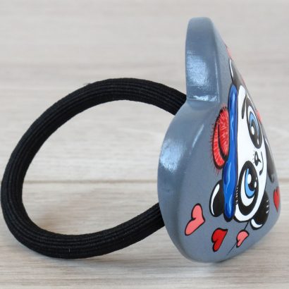 Резинка для волос детская сердечко панда