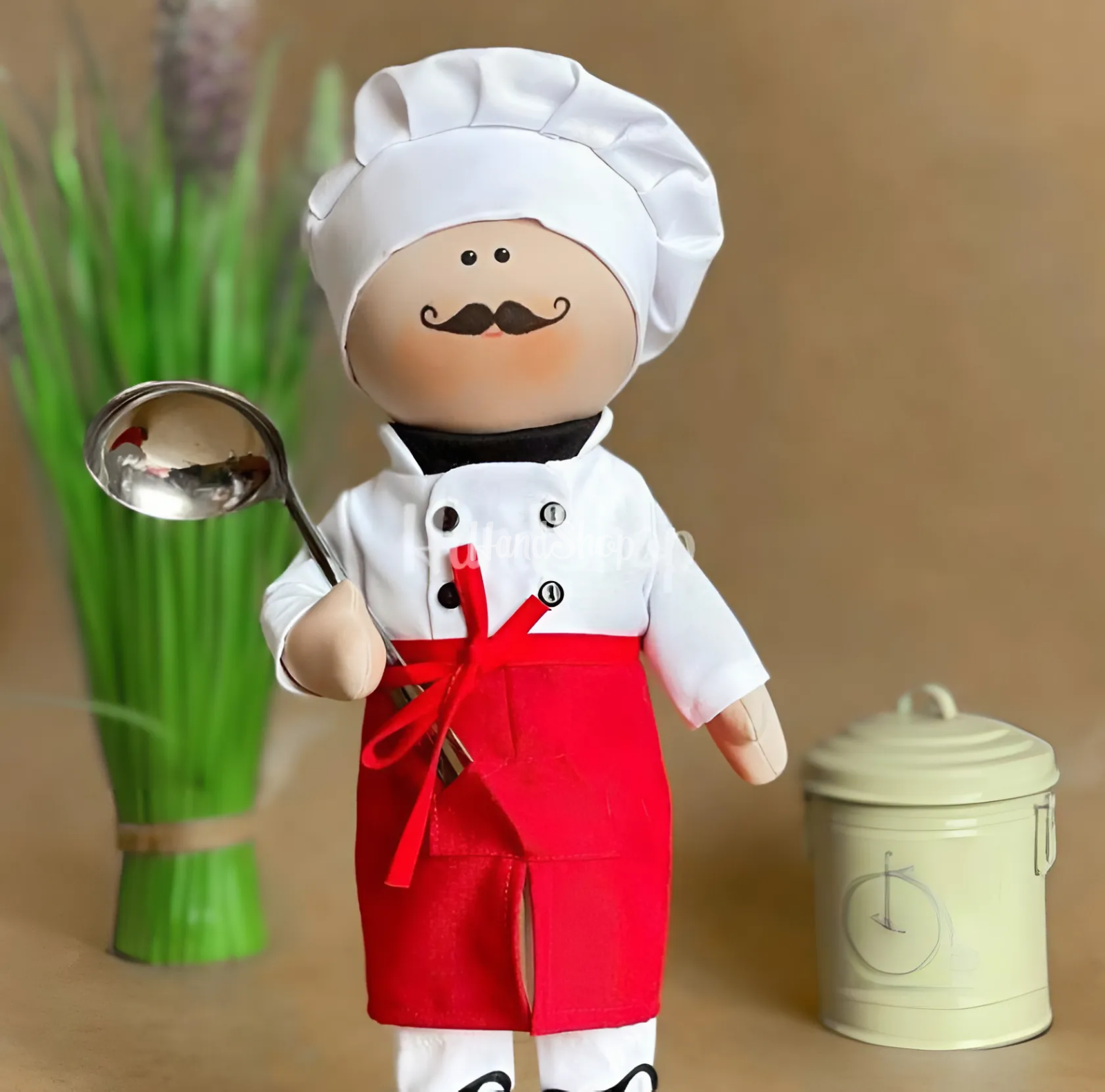 Велика сувенірна авторська текстильна лялька тільда повар Велика сувенірна авторська текстильна лялька тільда повар