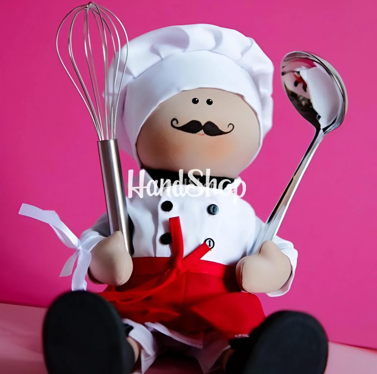 Велика сувенірна авторська текстильна лялька тільда повар Велика сувенірна авторська текстильна лялька тільда повар