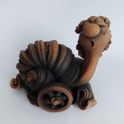 Сувенир керамика ручная лепка улитка
