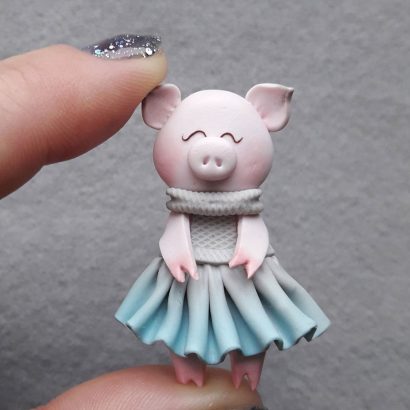 Брошка бижутерия сувенир свинья своими руками