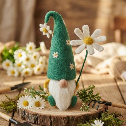 Сувенірний валяний гном із шерсті валентин spring
