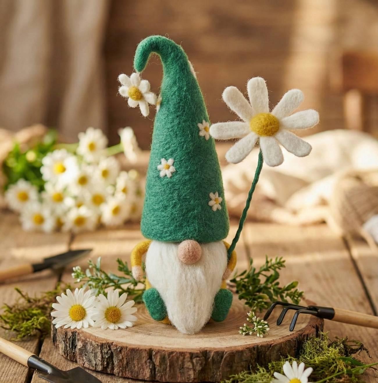 Сувенірний валяний гном із шерсті валентин spring Сувенірний валяний гном із шерсті валентин spring