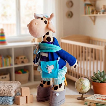 Іграшка жираф тільда хлопець сувенір ручної роботи