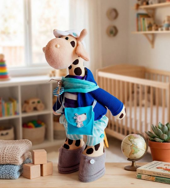 Іграшка жираф тільда хлопець сувенір ручної роботи