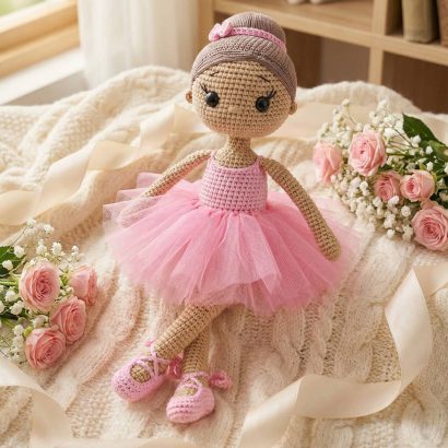 Лялька балерина в рожевих пуантах сувенірна іграшка