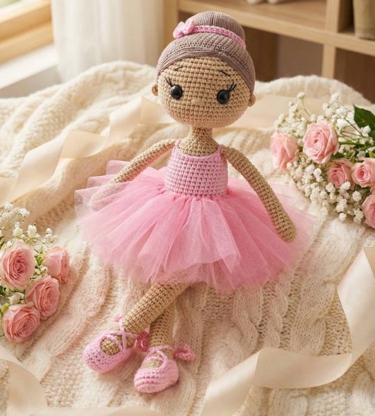 Лялька балерина в рожевих пуантах сувенірна іграшка