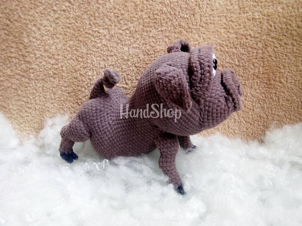 Вязанные игрушки крючком новогодняя игрушка свинья Вязанные игрушки крючком новогодняя игрушка свинья