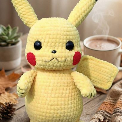 Велика дитяча в’язана іграшка сувенірна Покемон 2026