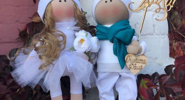 большие текстильные парные куклы Жених и Невеста