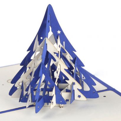 3d праздничная новогодняя открытка с ёлкой