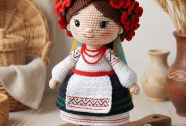 Частинка української душі у кожній петельці: в’язана лялька україночка ручної роботи в традиційному вбранні Частинка української душі у кожній петельці: в’язана лялька україночка ручної роботи в традиційному вбранні