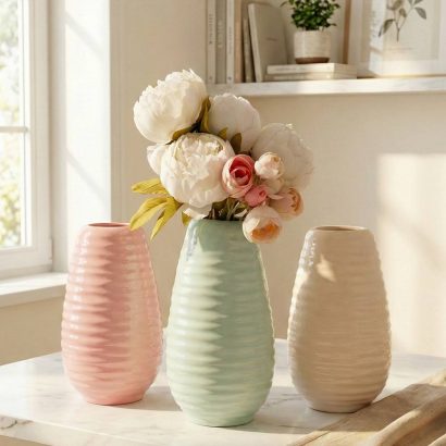 Кольорова порцелянова ваза ручної роботи для квітів (на вибір!)