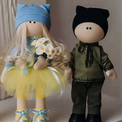 Авторські сувенірні ляльки тільди пара українець та україночка