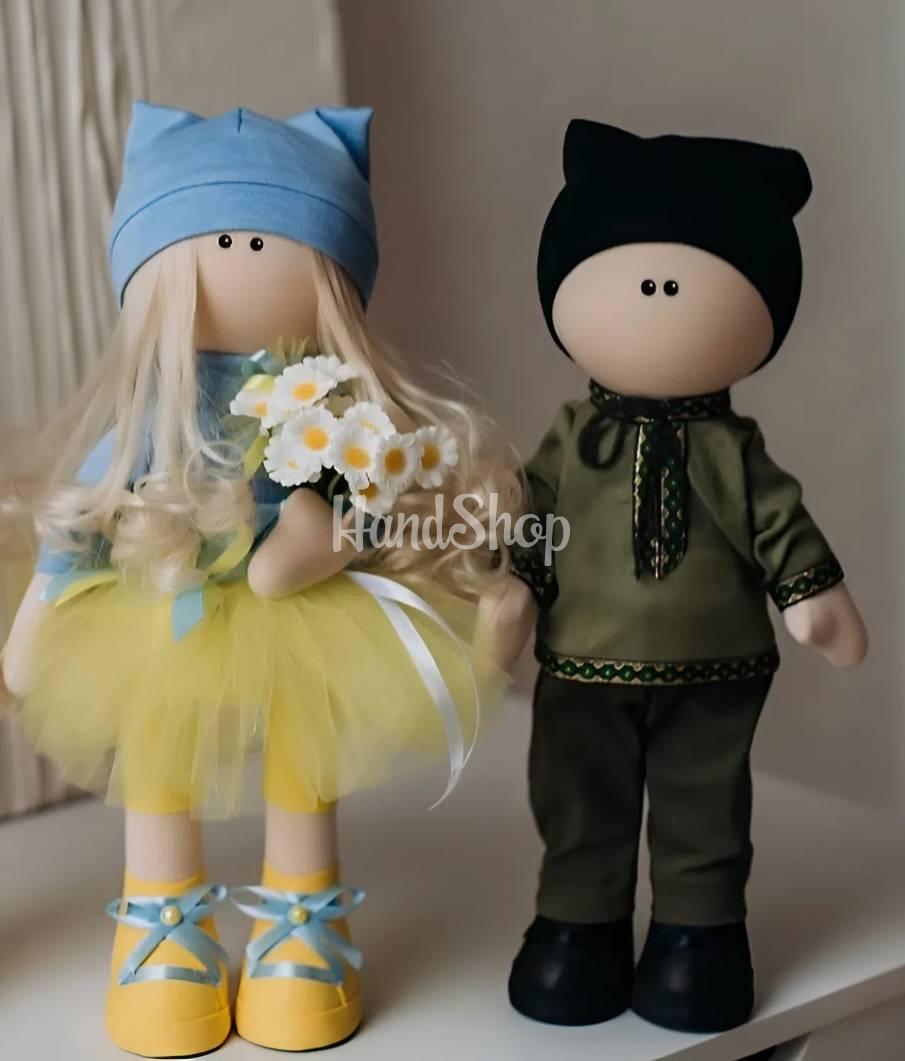 Авторські сувенірні ляльки тільди пара українець та україночка Авторські сувенірні ляльки тільди пара українець та україночка