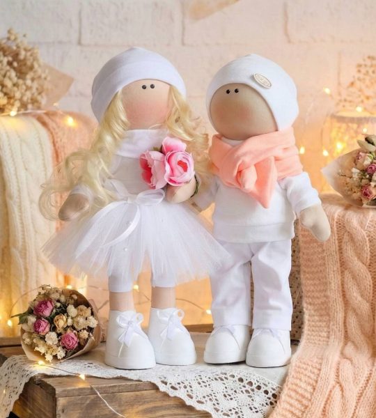 Авторські текстильні весільні ляльки хендмейд сувеніри пара