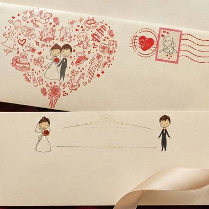 Стильна креативна весільна листівка конверт для грошей