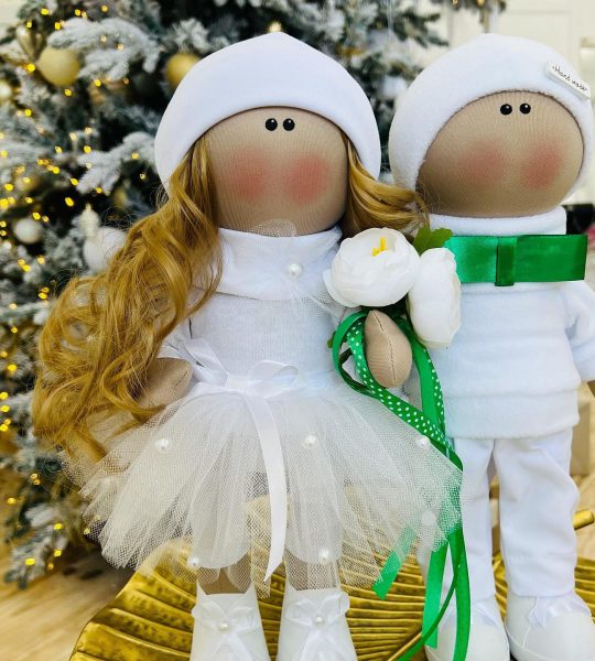 Куклы тильды свадебная пара жених и невеста