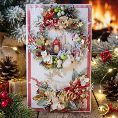 Святкова різдвяна листівка зимова казка Новий рік 2026