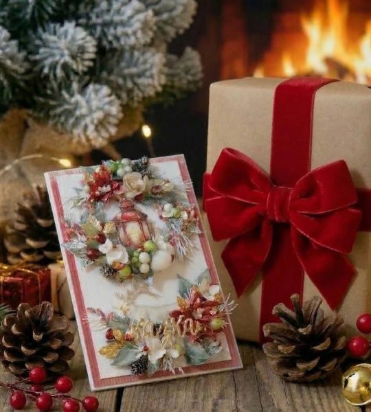 Рождественская открытка зимняя сказка Новий год 2026