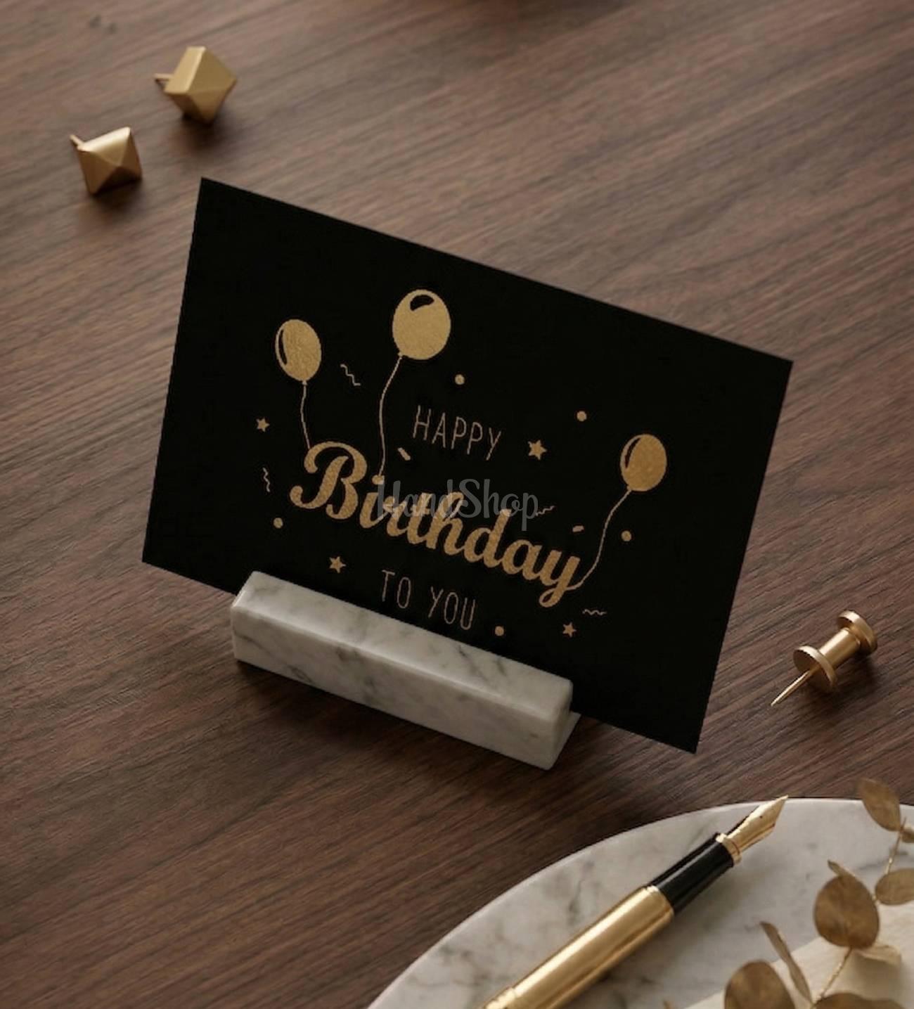 Стильна маленька листівка конверт з золотим тисненням birthday Стильна маленька листівка конверт з золотим тисненням birthday