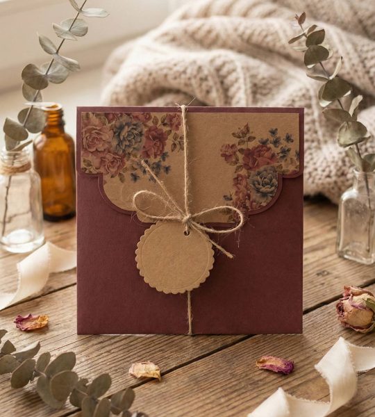 Жіночий конверт для грошей листівка вінтажні квіти троянди