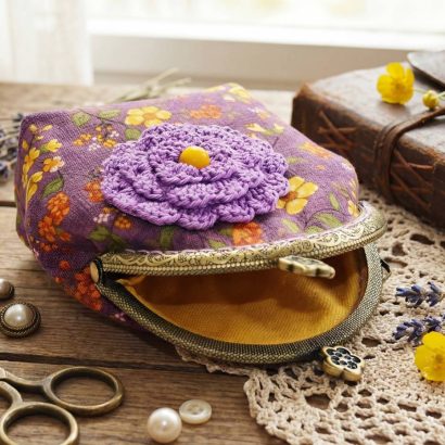 Дитяча косметичка гаманець на фермуарі своїми руками квітка