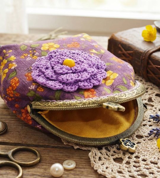 Дитяча косметичка гаманець на фермуарі своїми руками квітка