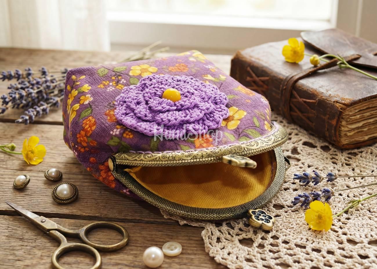 Дитяча косметичка гаманець на фермуарі своїми руками квітка Дитяча косметичка гаманець на фермуарі своїми руками квітка