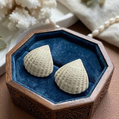 Жіночі літні морські сережки мушля полімерна глина