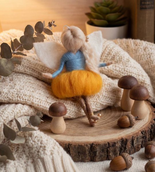 Авторська лялька оберіг підвіска янгол блондинка Ukraine