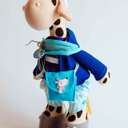 Большая авторская игрушка игрушка жираф тильда парень